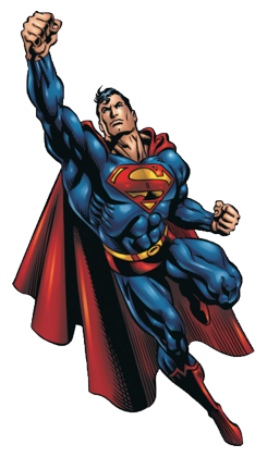 Superman flýgur